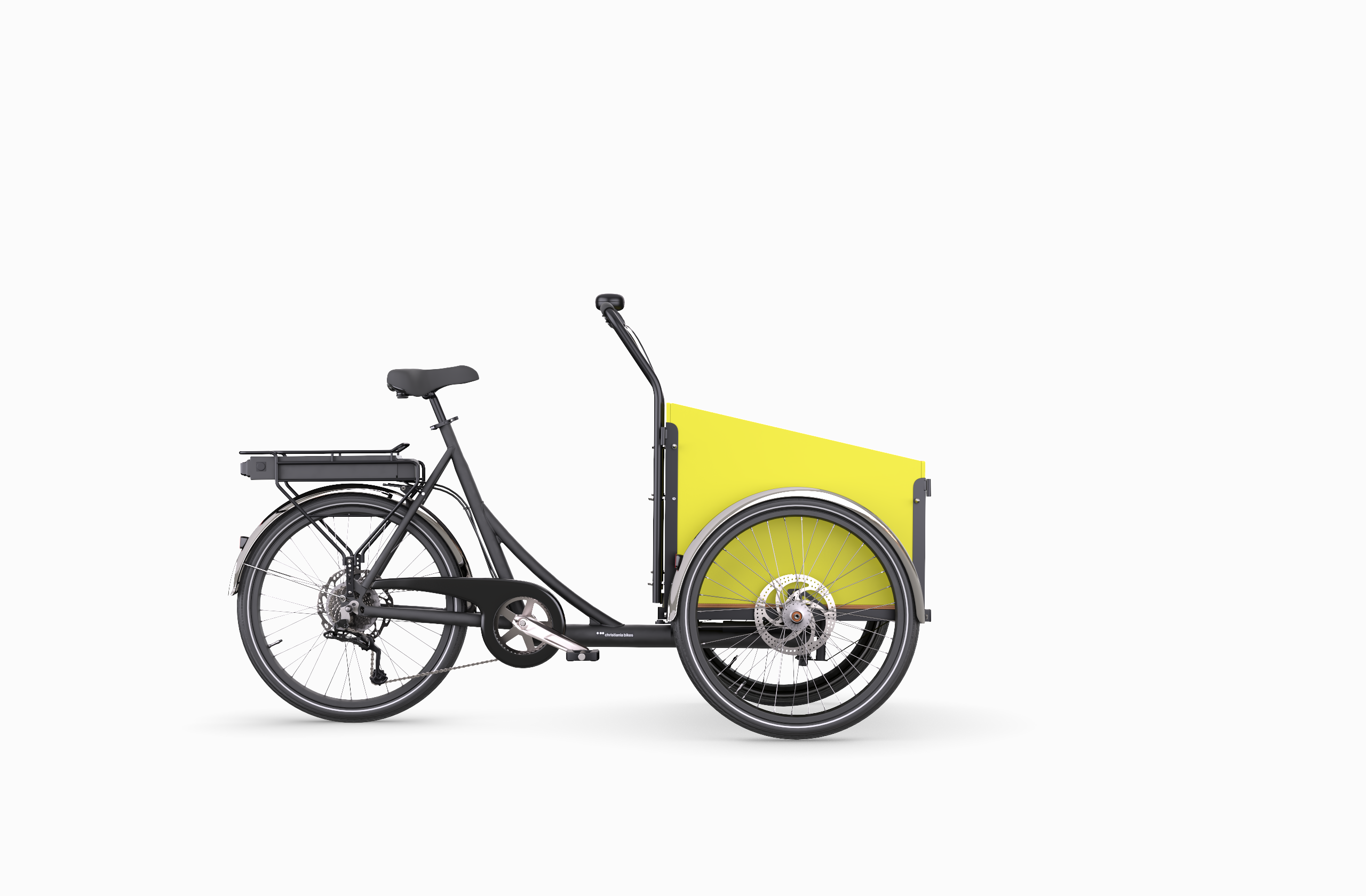 Yellow Christiania Cargo Bike Model Short