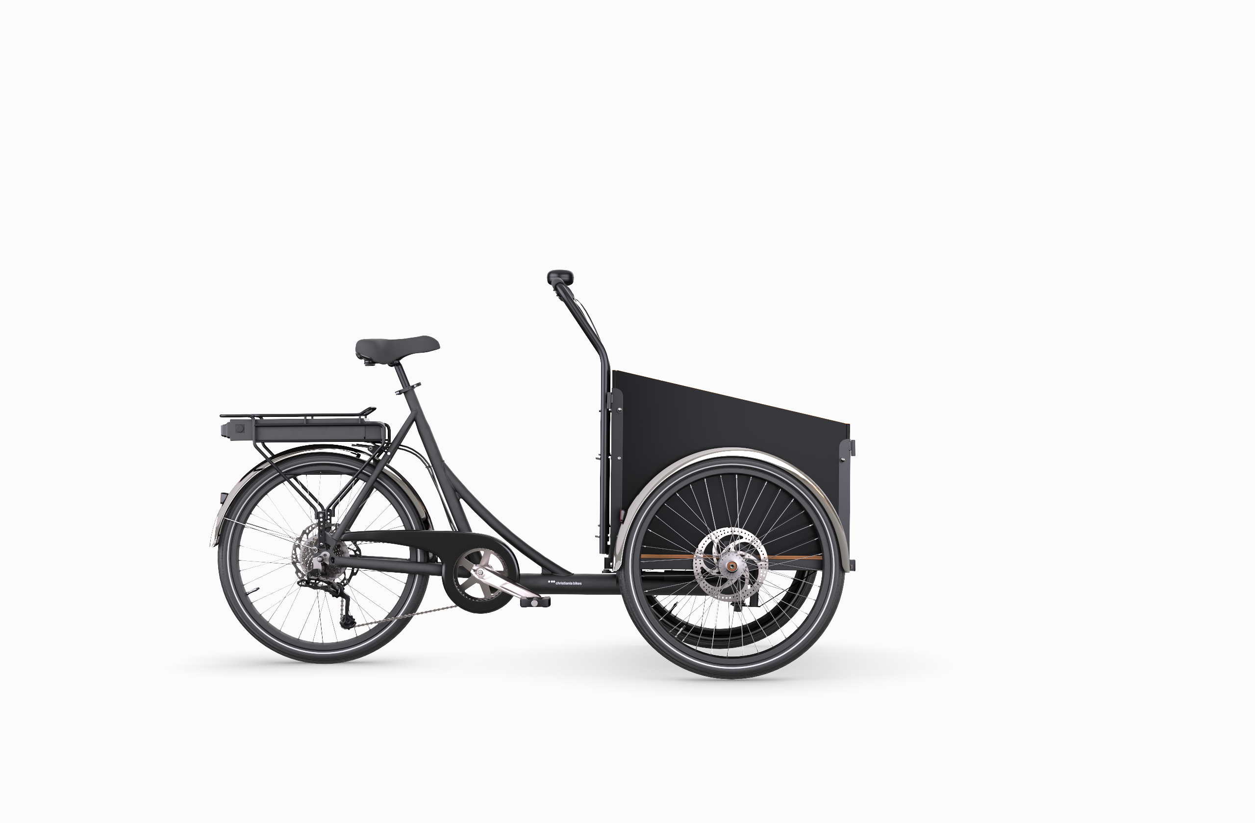 Black Christiania Cargo Bike Model Short