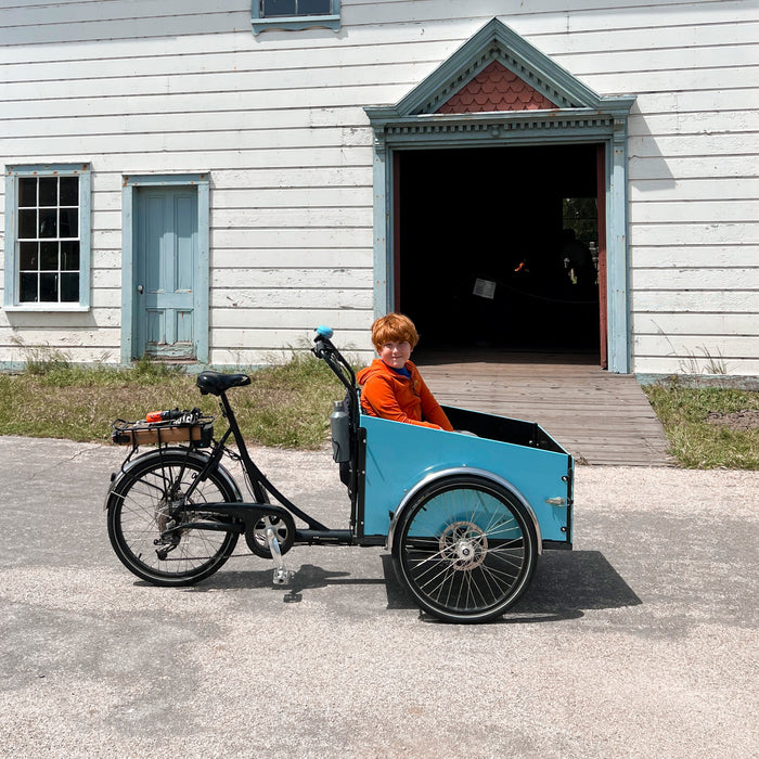 cruising Wilder ranch with cargo bike.