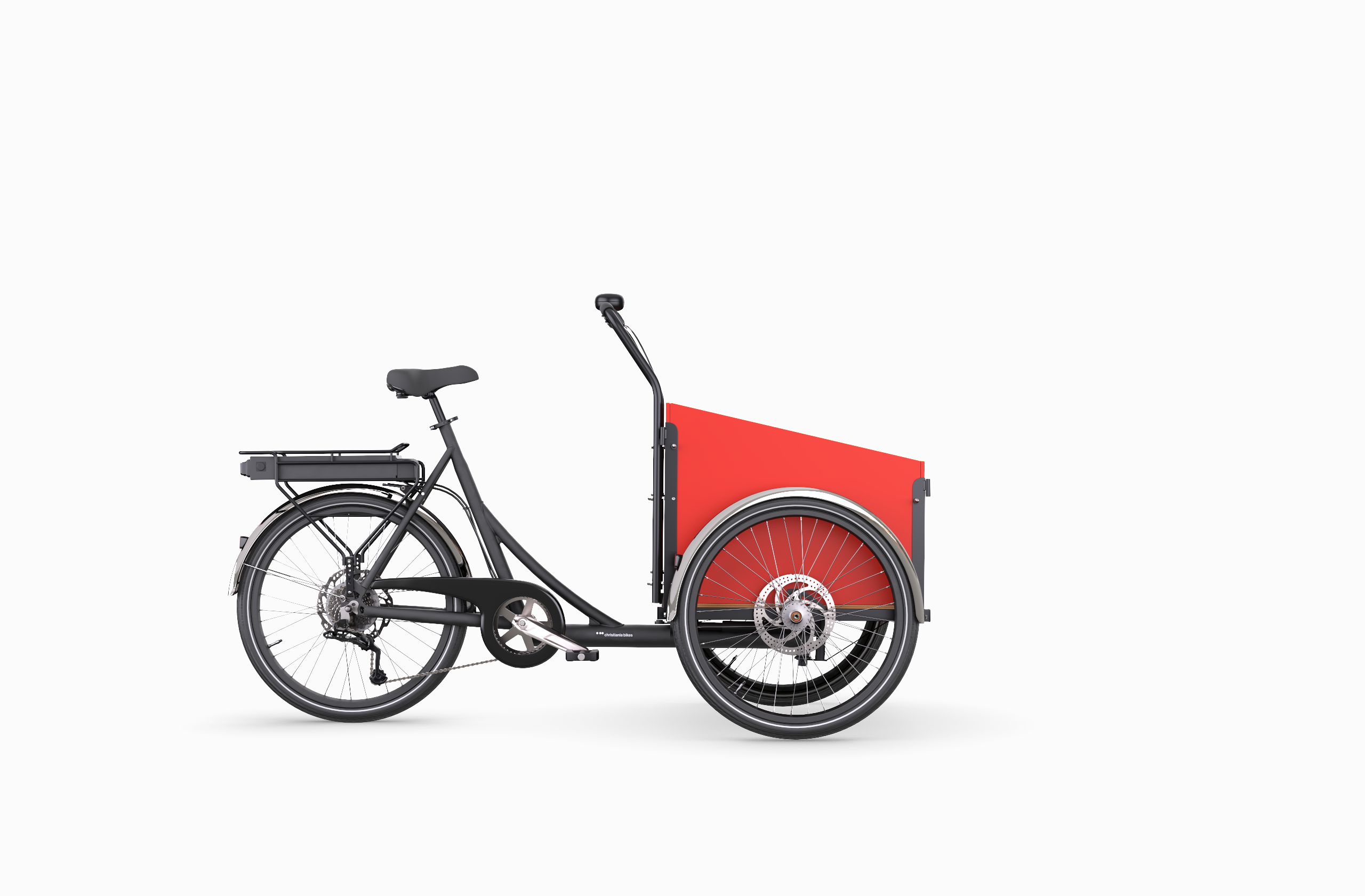 Red Christiania Cargo Bike Model Short